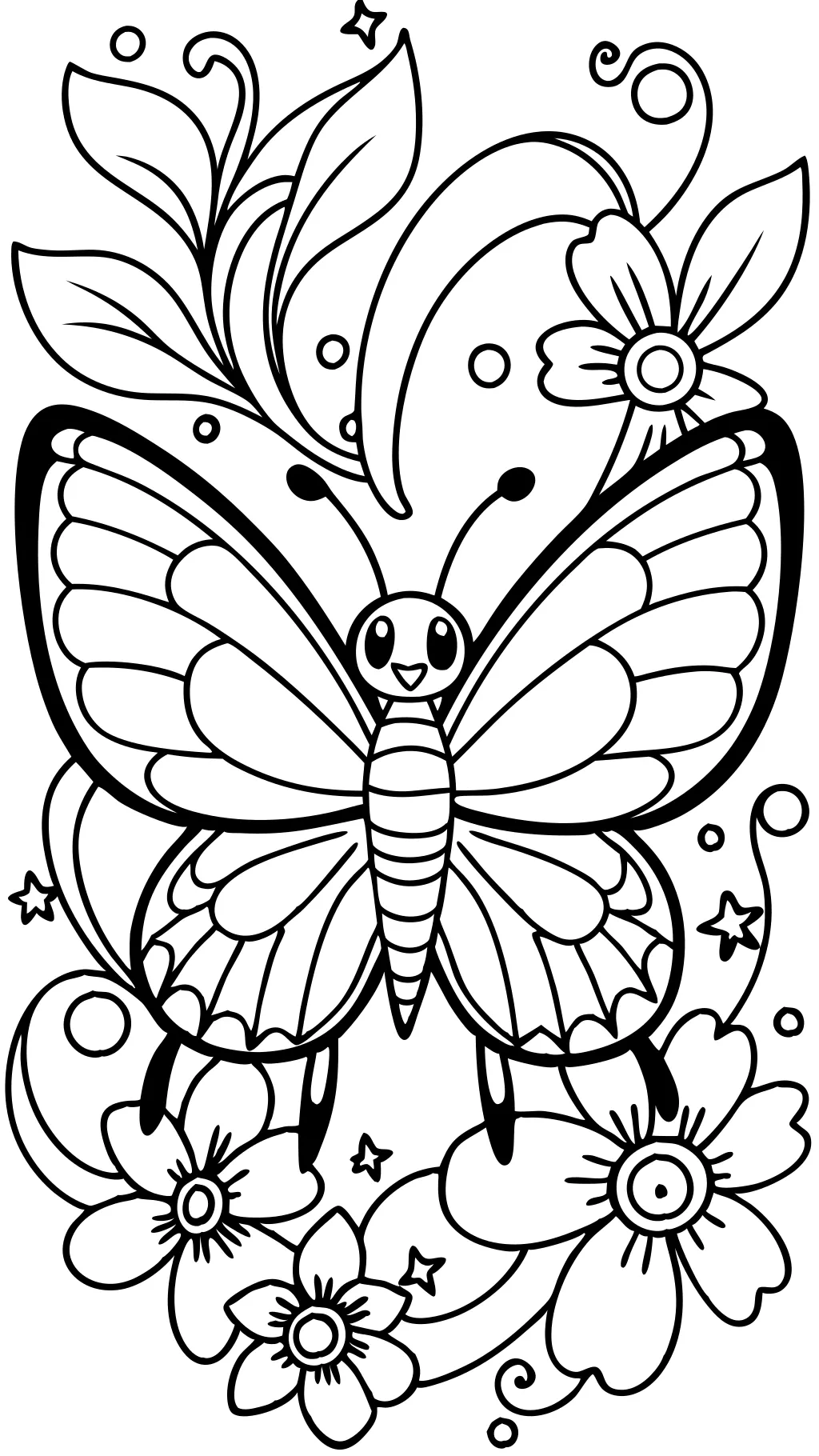 Página para colorear de Butterfree